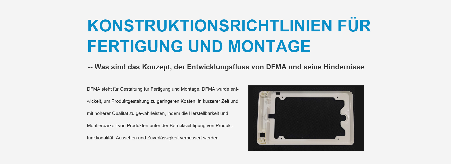 Konstruktionsrichtlinien für Fertigung und Montage