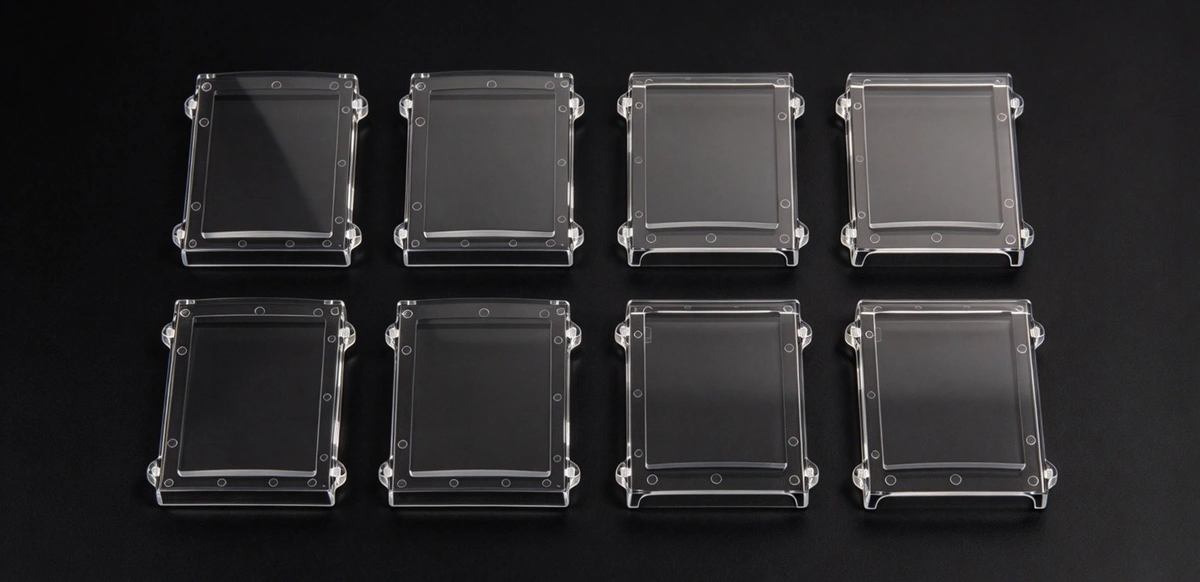 Identical multi-cavity molded housings with consistent texture and color