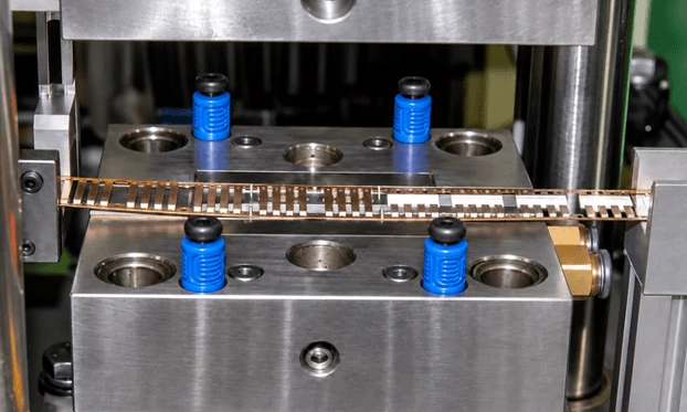 Insert molding process forming plastic around a preformed metal insert